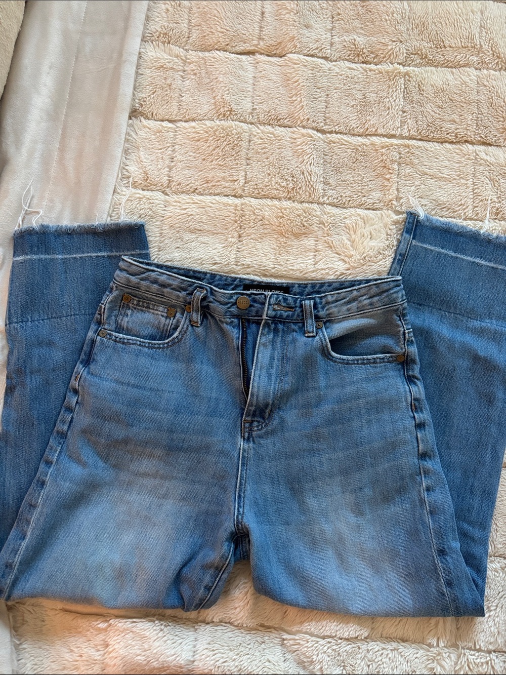NEON BLONDE Light Blue Straight Leg Jeans